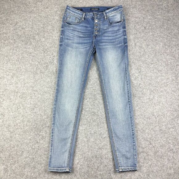 Vigoss Ace High Rise Super Skinny Jeans Womens 27 Light Wash Button Fly Stretch - Picture 1 of 16
